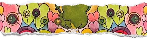 Hearts and flowers pattern